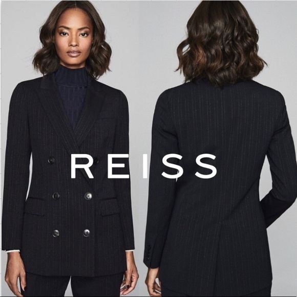 ✧ Reiss • Pinstripe jacket (navy blue) - Picture 1 of 7